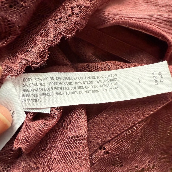 Auden NWOT Sexy Boho Racerback Wireless Removeable Pad Lace Intimate Bralette L - Picture 9 of 13